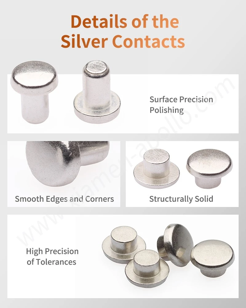 Details of the Silver tin oxide solid contact Details of the Silver tin oxide solid contact