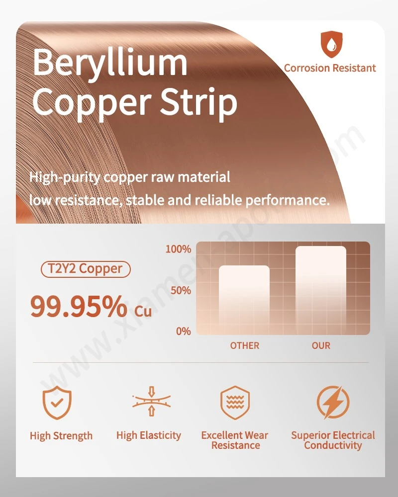 Beryllium Copper Strip for Beryllium Copper Springs Beryllium Copper Strip for Beryllium Copper Springs