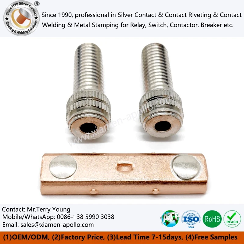 Electrical Contact Assembly with Silver Welded Tip Electrical Contact Assembly with Silver Welded Tip